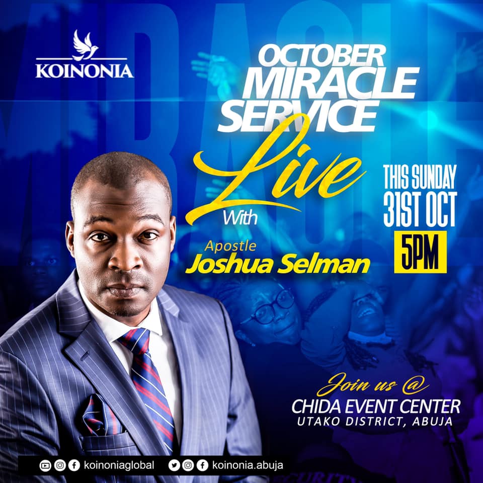 #KOINONIA - Apostle Joshua Selman - October 31 2021 (Sunday Live Service)