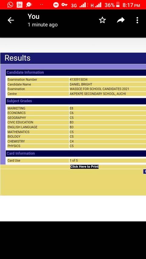 What Is The Meaning Of Outstanding In WAEC Result