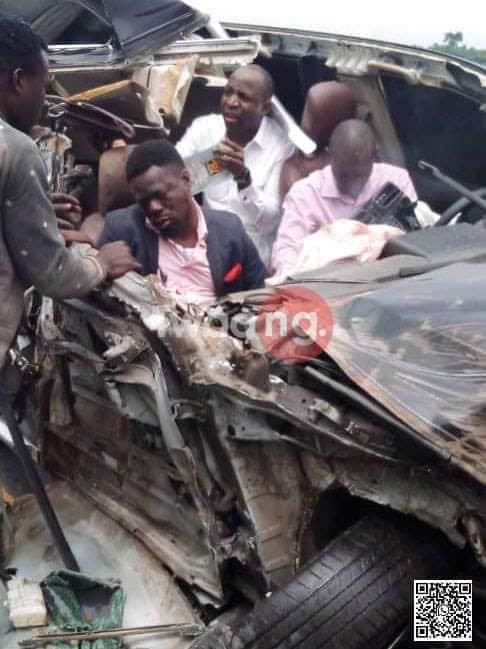 DUNSIN OYEKAN Motor Accident (September 3rd 2022) - Pictures